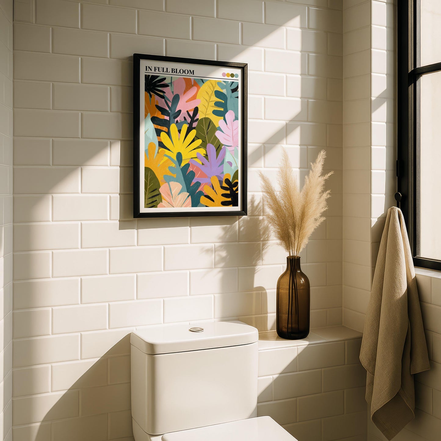 Bathroom Wall Art | Flower Bathroom Wall Art