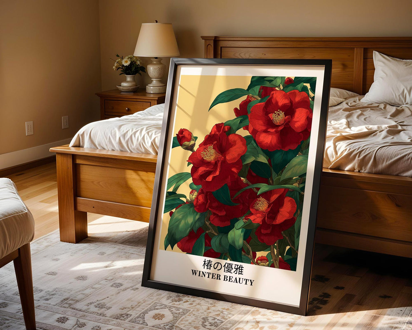 Japanese Wall Art | Japanese Camellia Poster