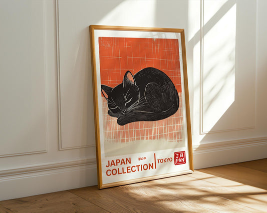 Japanese Wall Art | Japanese Cat Art Print