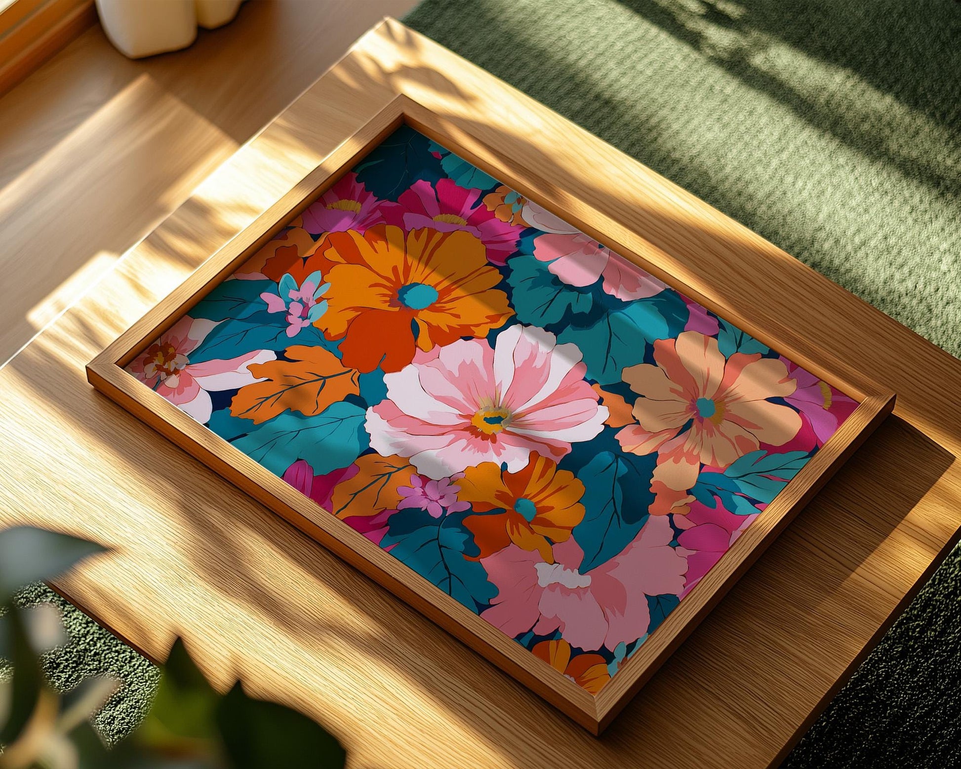 Bathroom Wall Art | Colorful Floral Abstract Botanical Prints