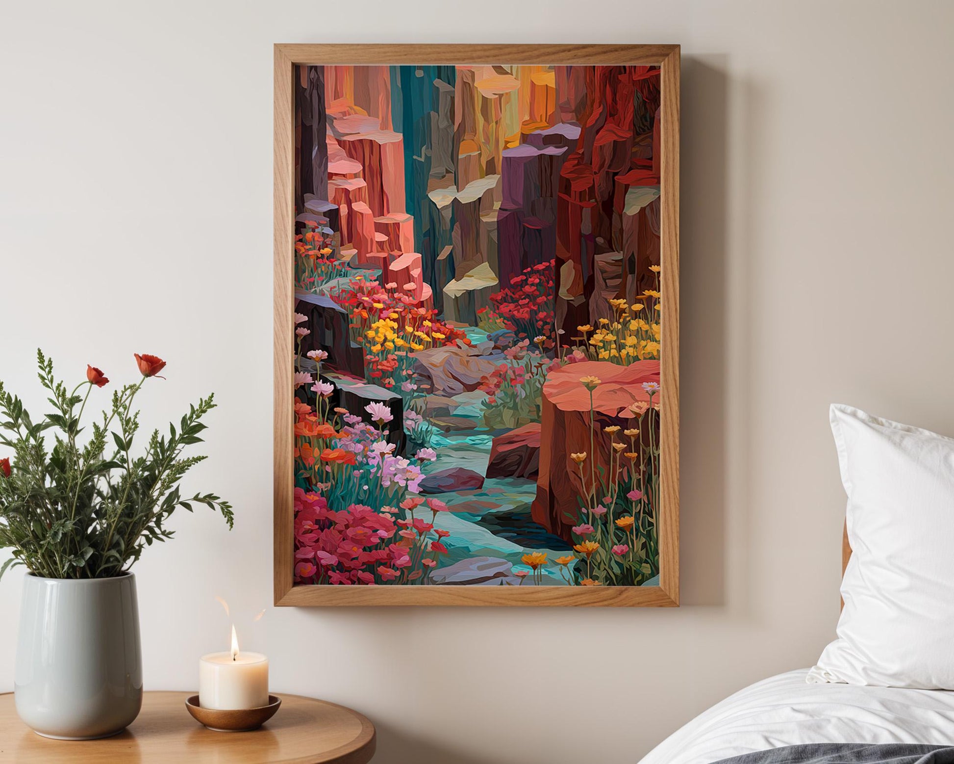 Maximalist Abstract Wall Art | Boho Retro Canyon Decor