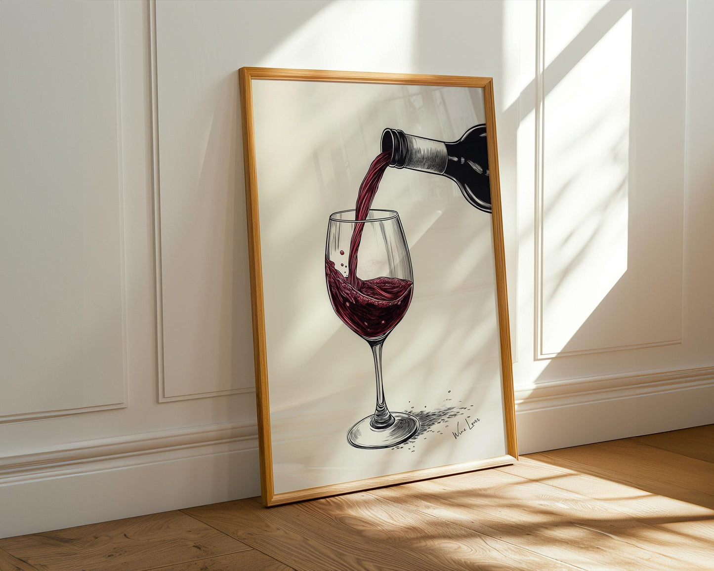 Kitchen Wall Art | Red Wine Wall Art