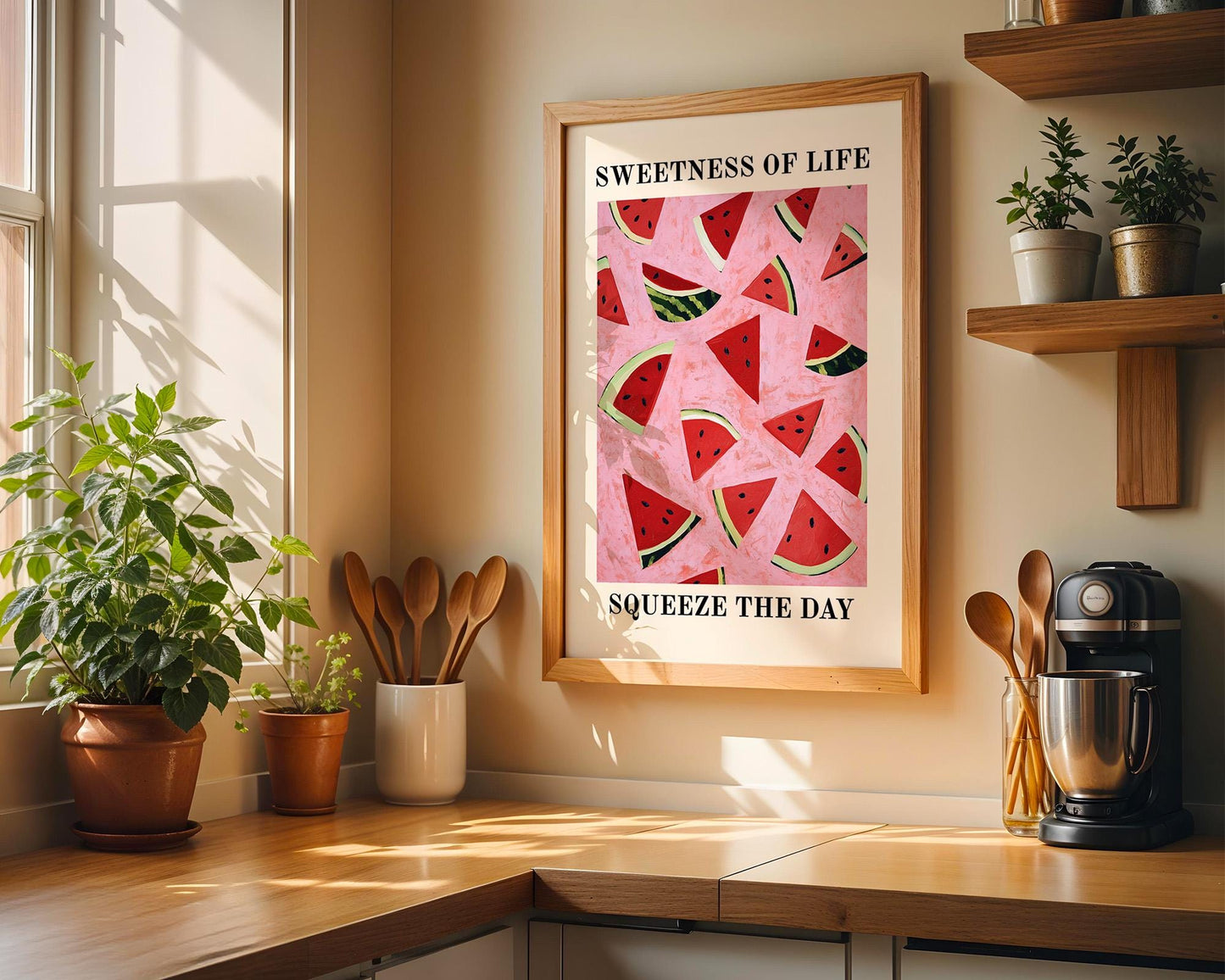 Kitchen Wall Art | Watermelon Modern Wall Art Print