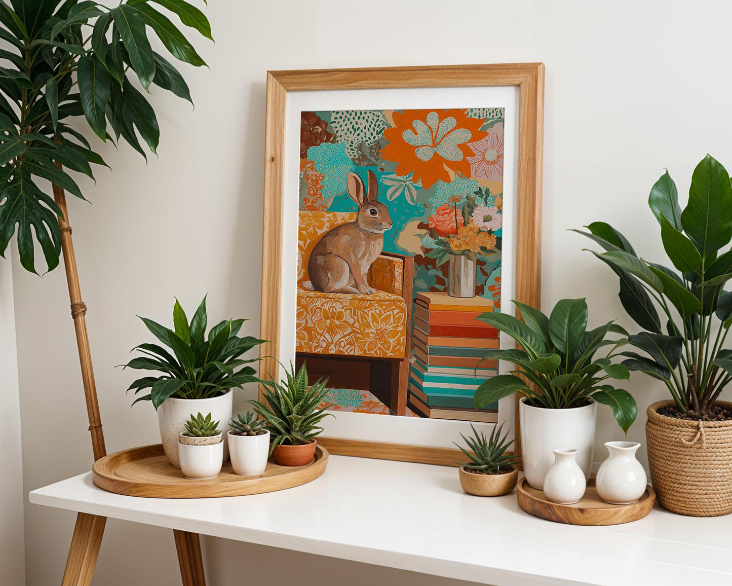 Dopamine Decor | Vibrant Rabbit Wall Art