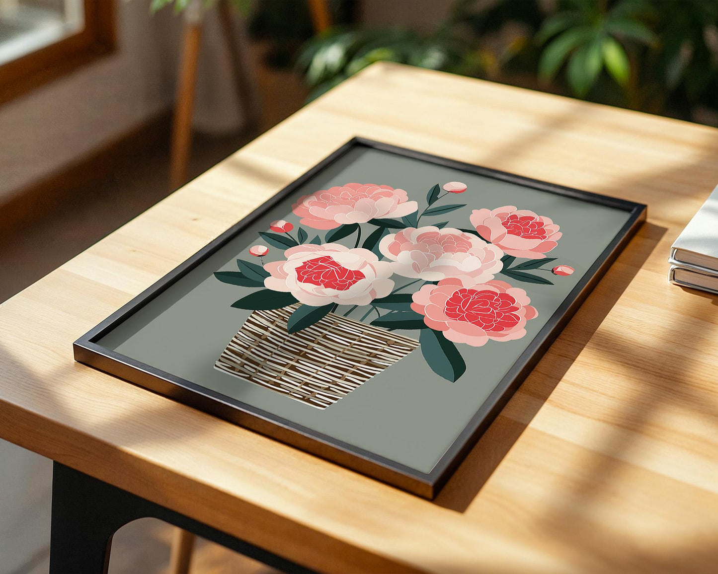 Flower Wall Decor | Pink Peony Wall Art