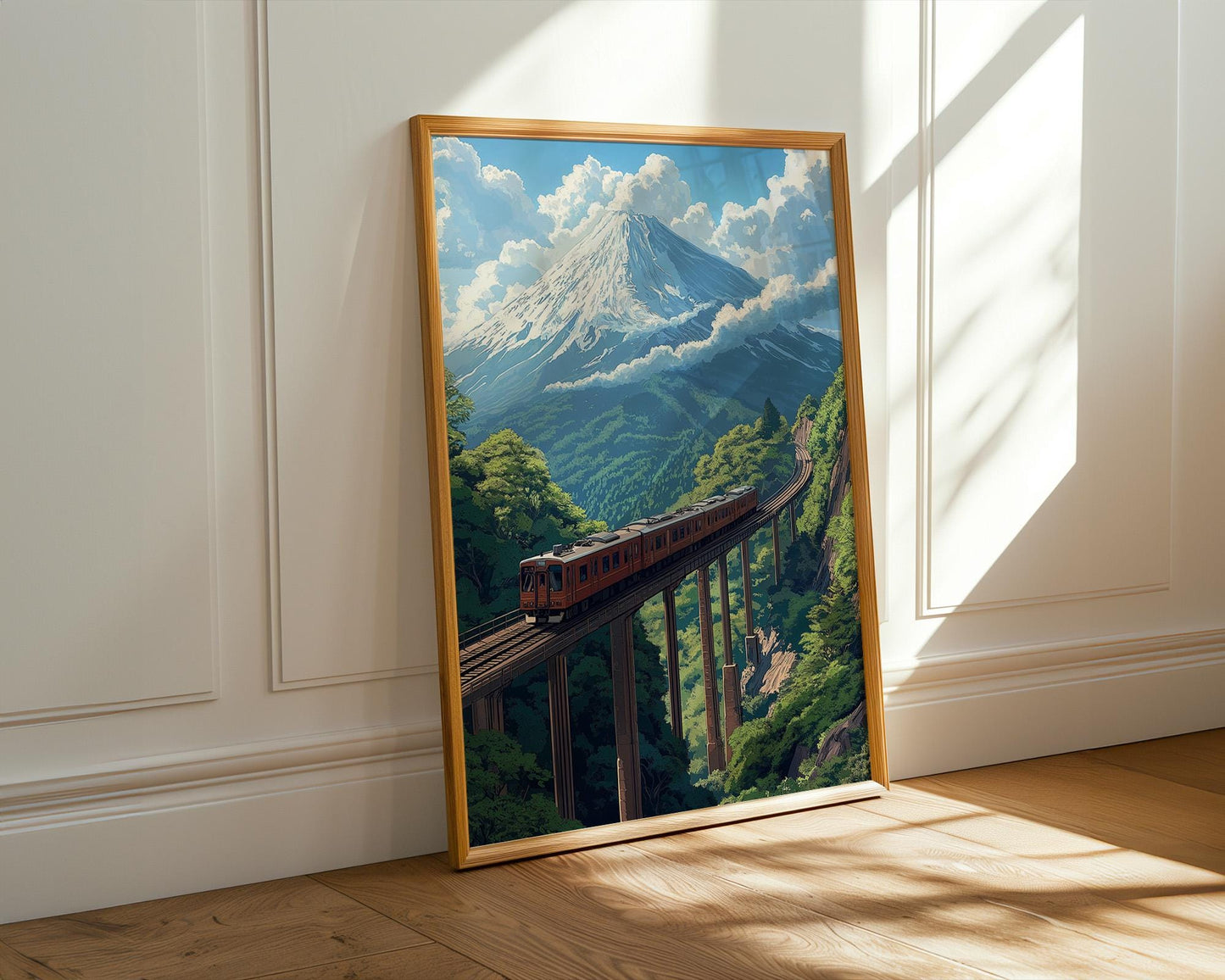 Japanese Wall Art | Mount Fuji Anime Poster