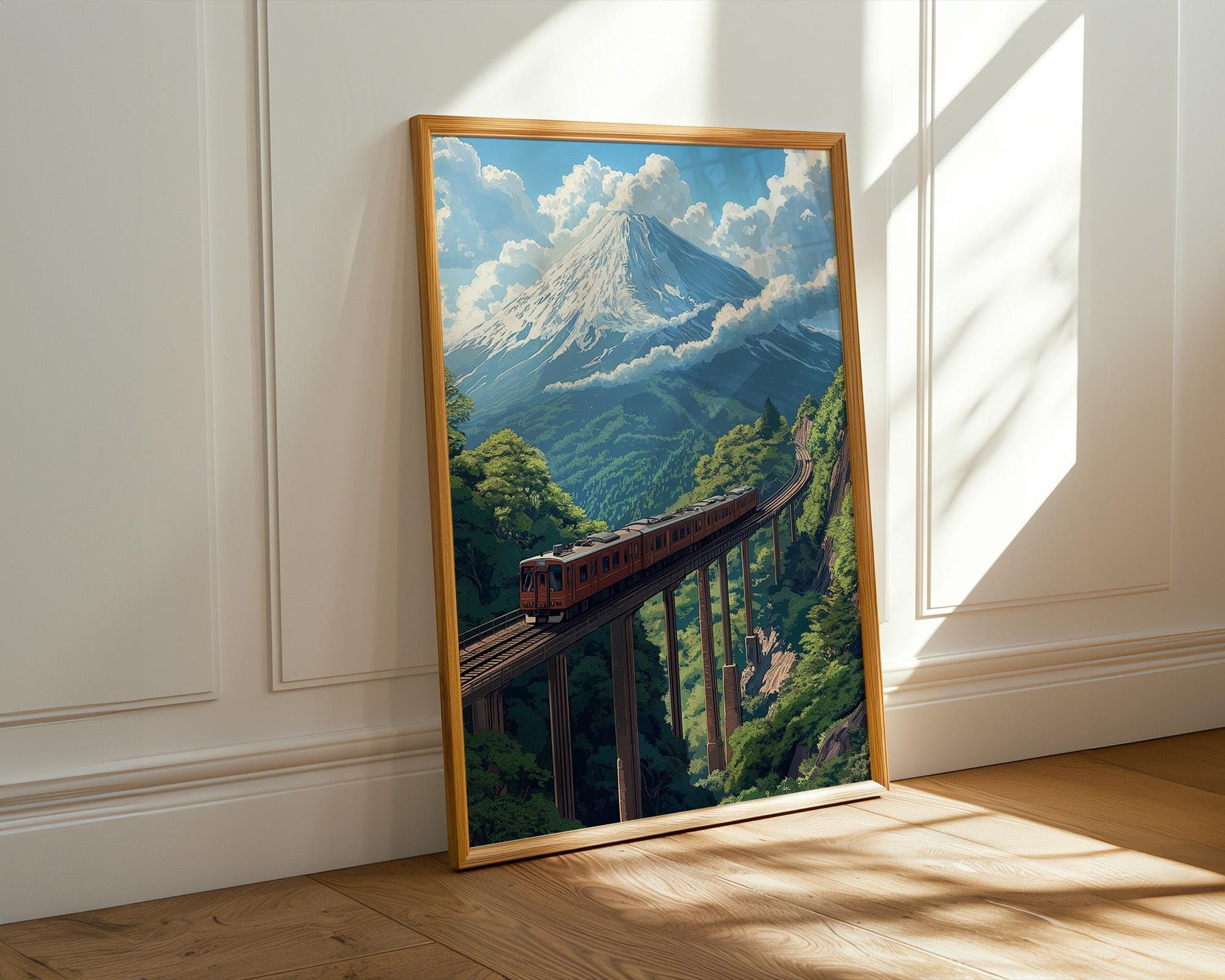 Japanese Wall Art | Mount Fuji Anime Poster