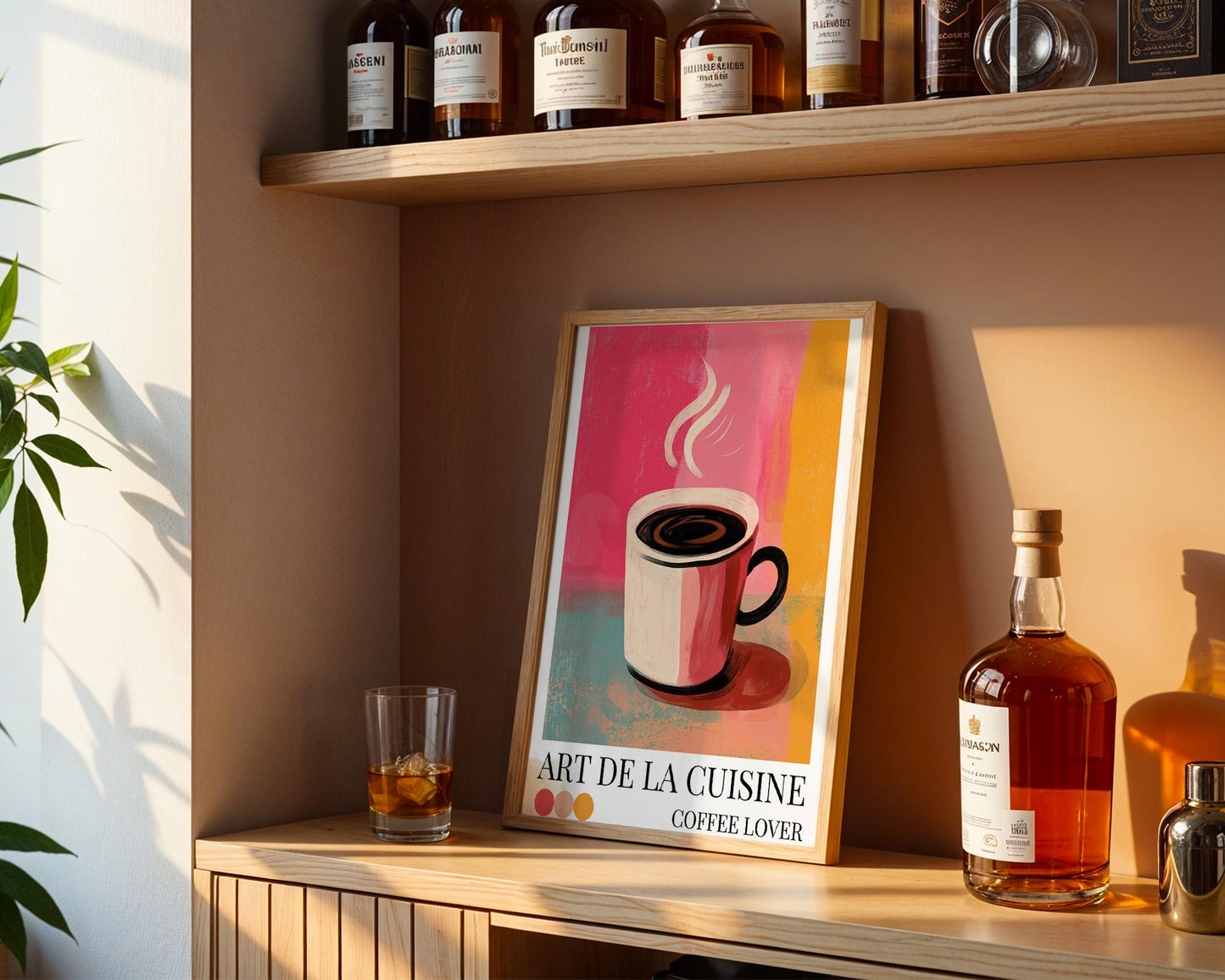 Kitchen Wall Art | Colourful Coffee Print
