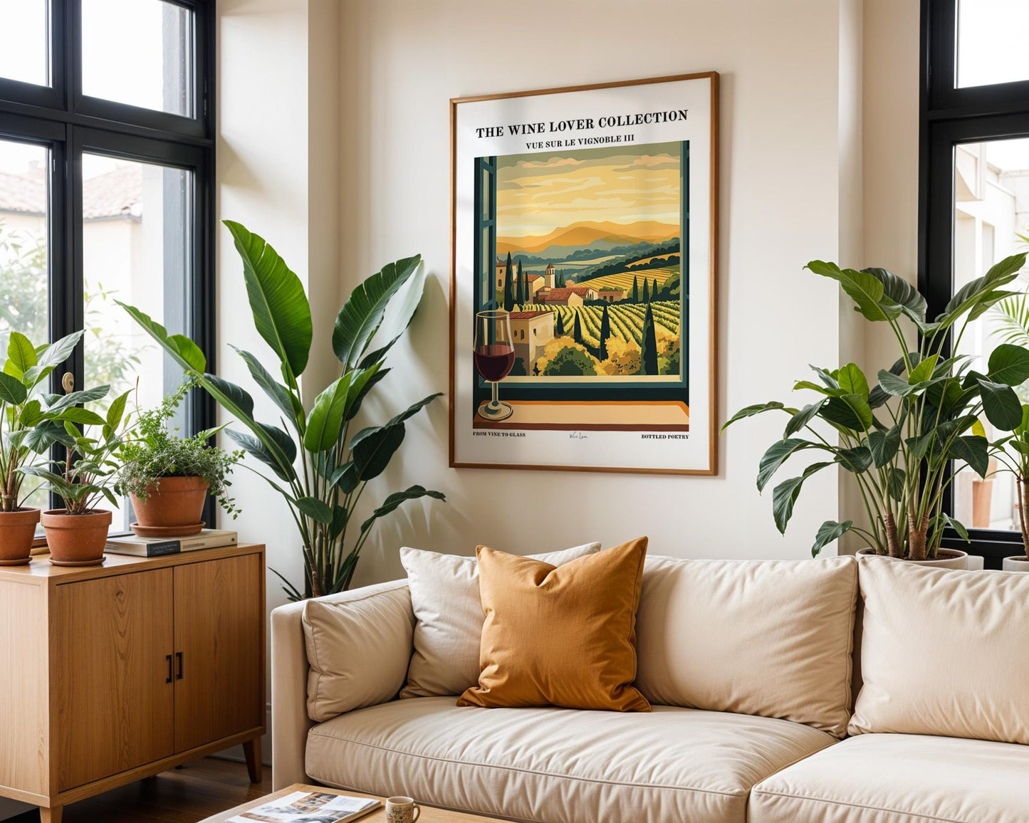 Kitchen Wall Art | Vineyard Window View