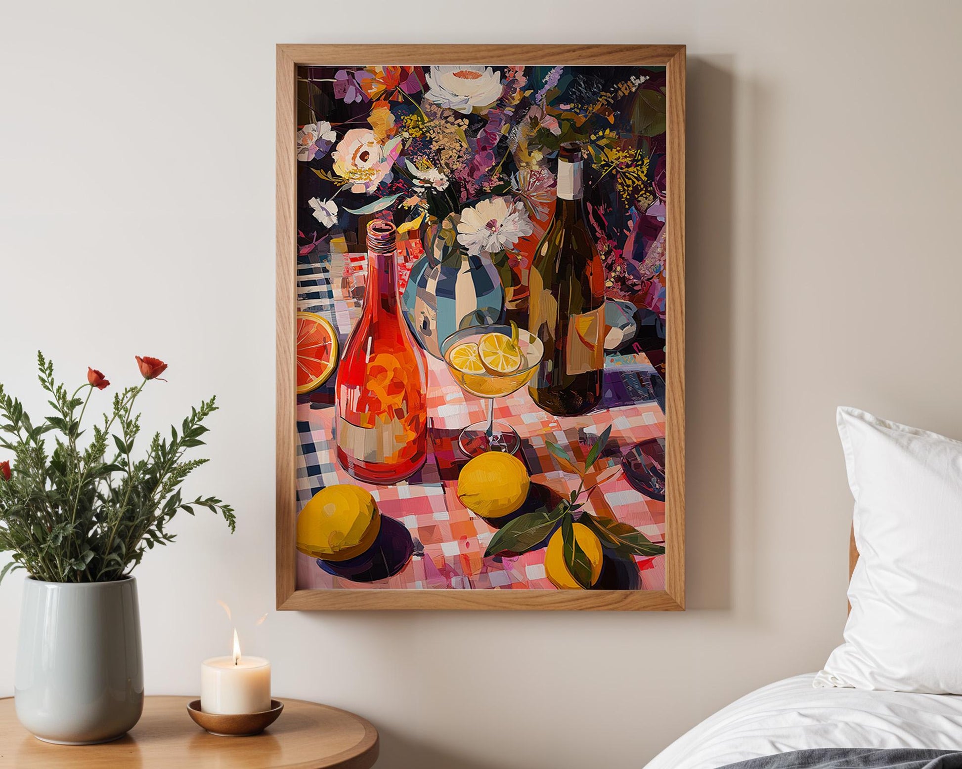 Dopamine Decor | Retro Abstract Floral Vibrant Print
