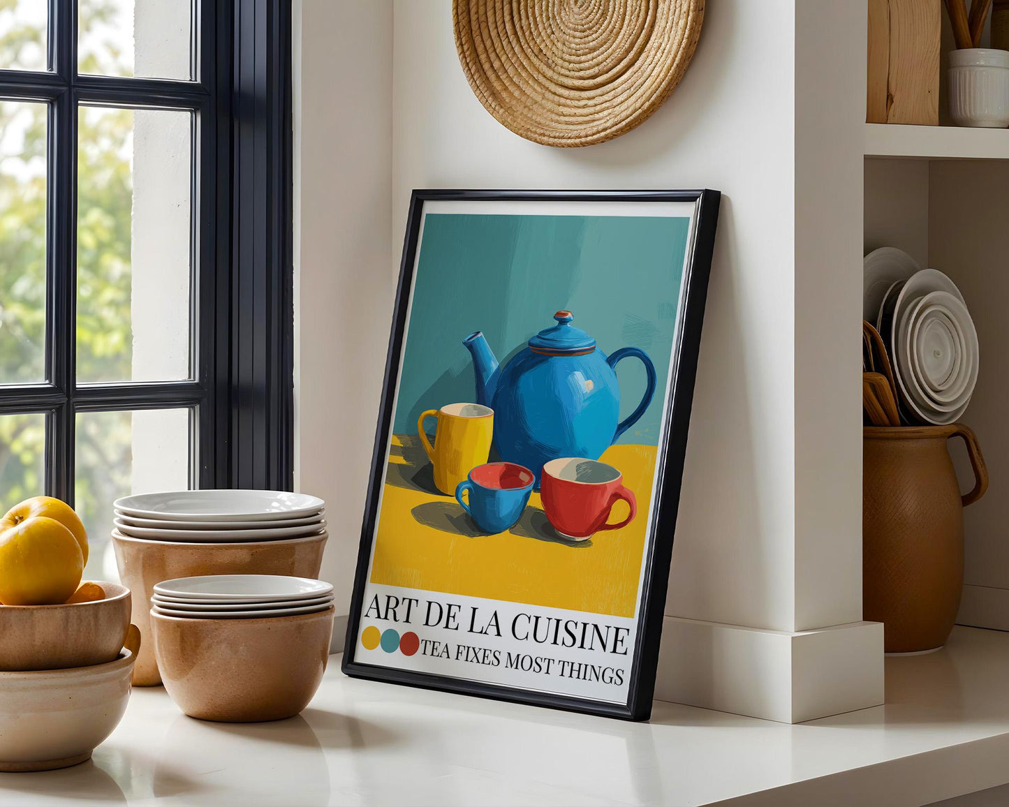 Kitchen Wall Art | Colourful Tea Poster