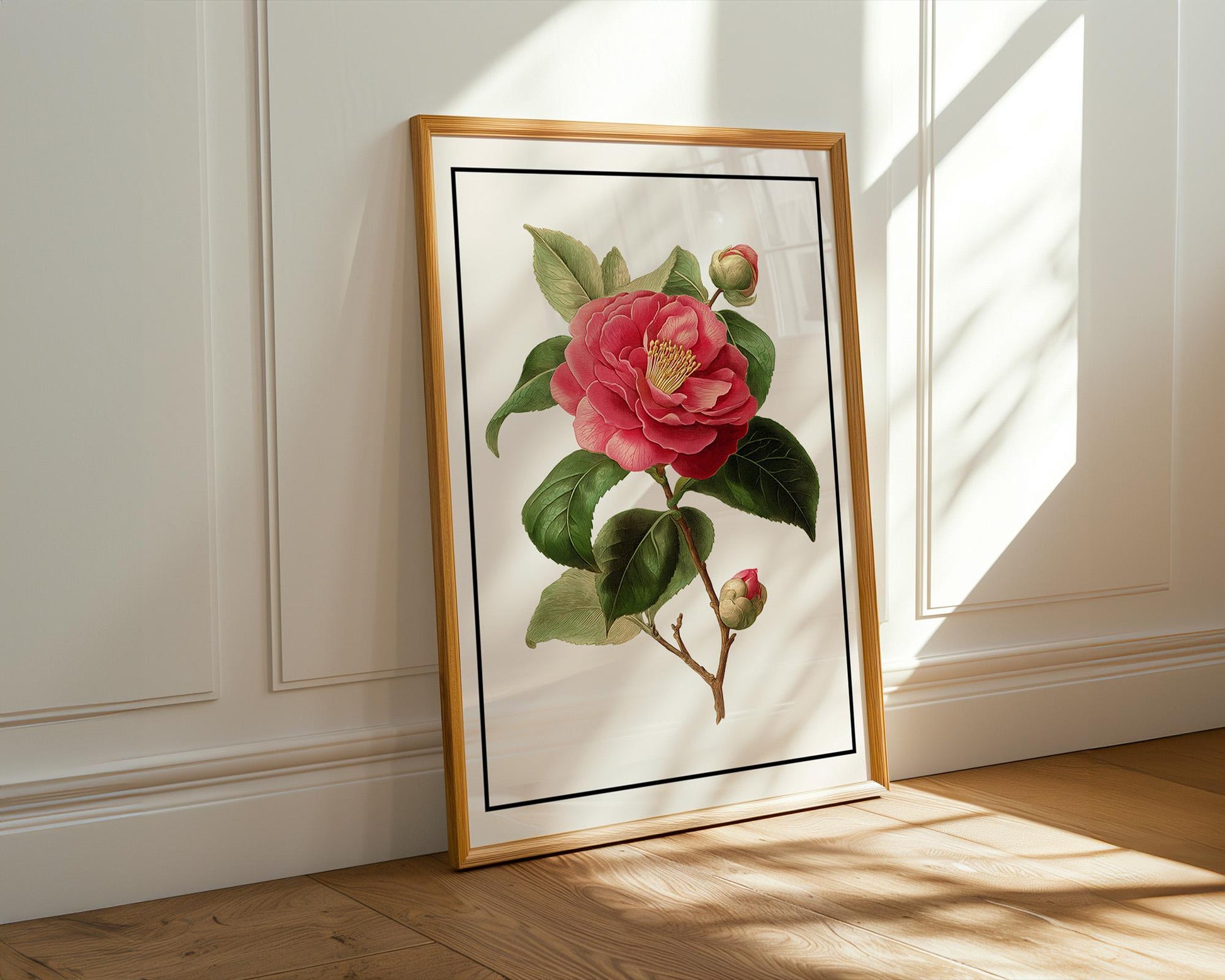 Flower Wall Decor | Pink Camellia Floral Poster