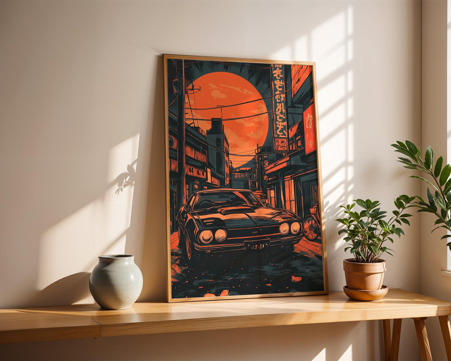 Japanese Wall Art | Cyberpunk Japanese Car Poster