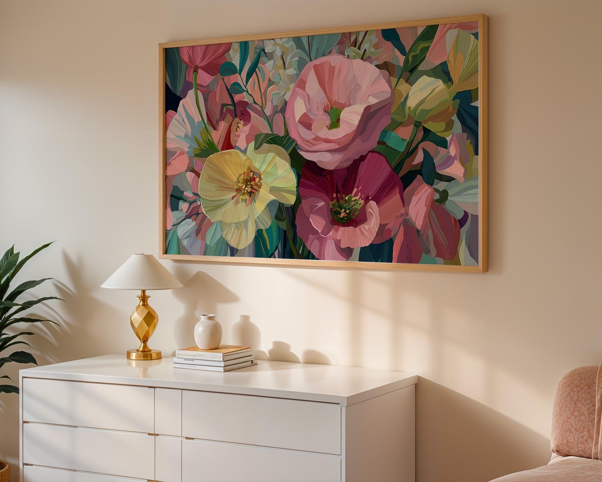 Maximalist Rose Wall Art | Bold Floral Print
