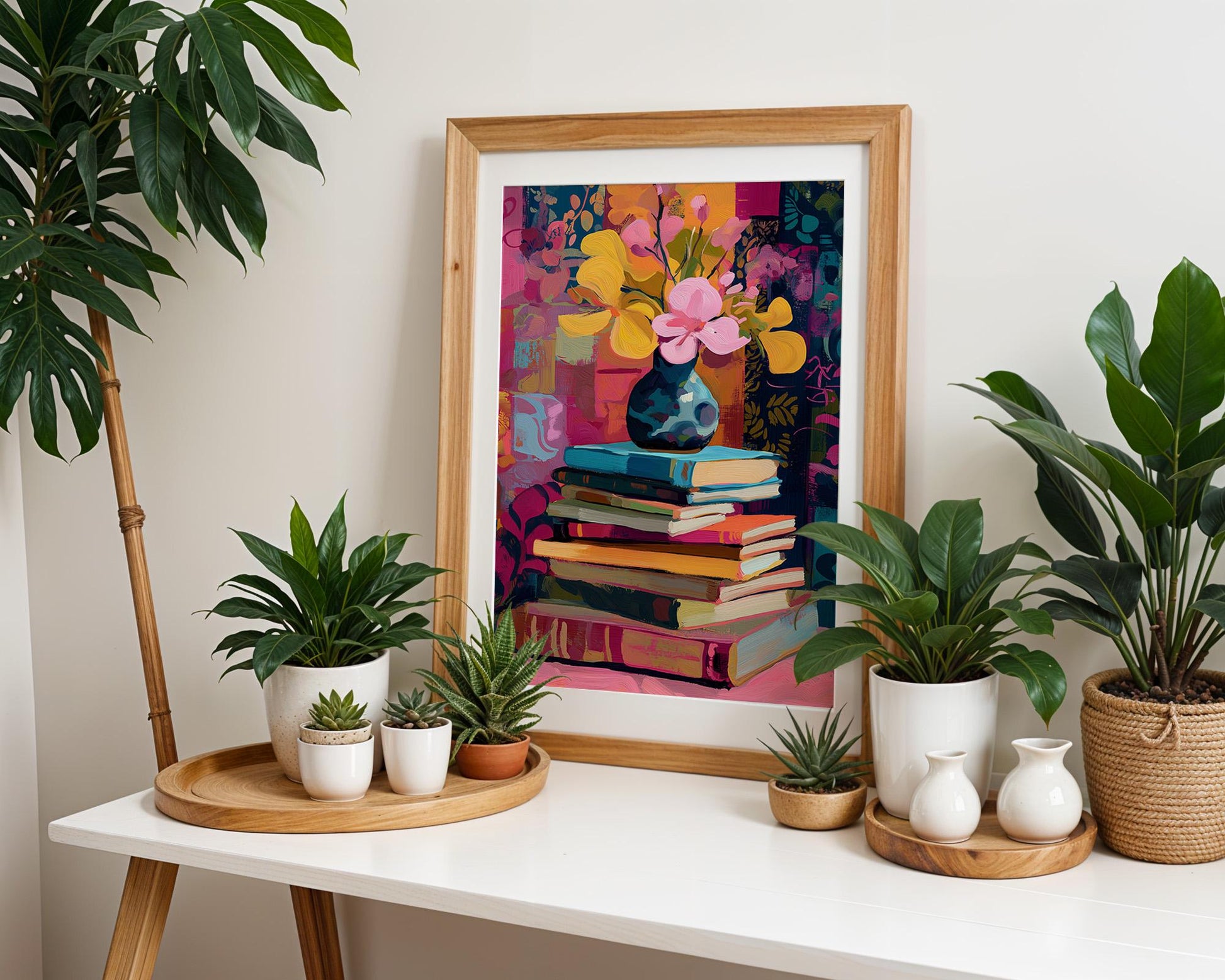 Dopamine Decor | Bright Retro Abstract Floral Print