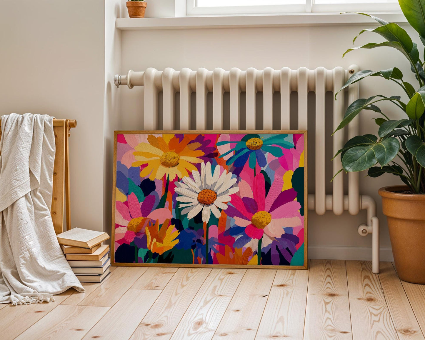 Maximalist Daisy Wall Art | Colorful Floral Print