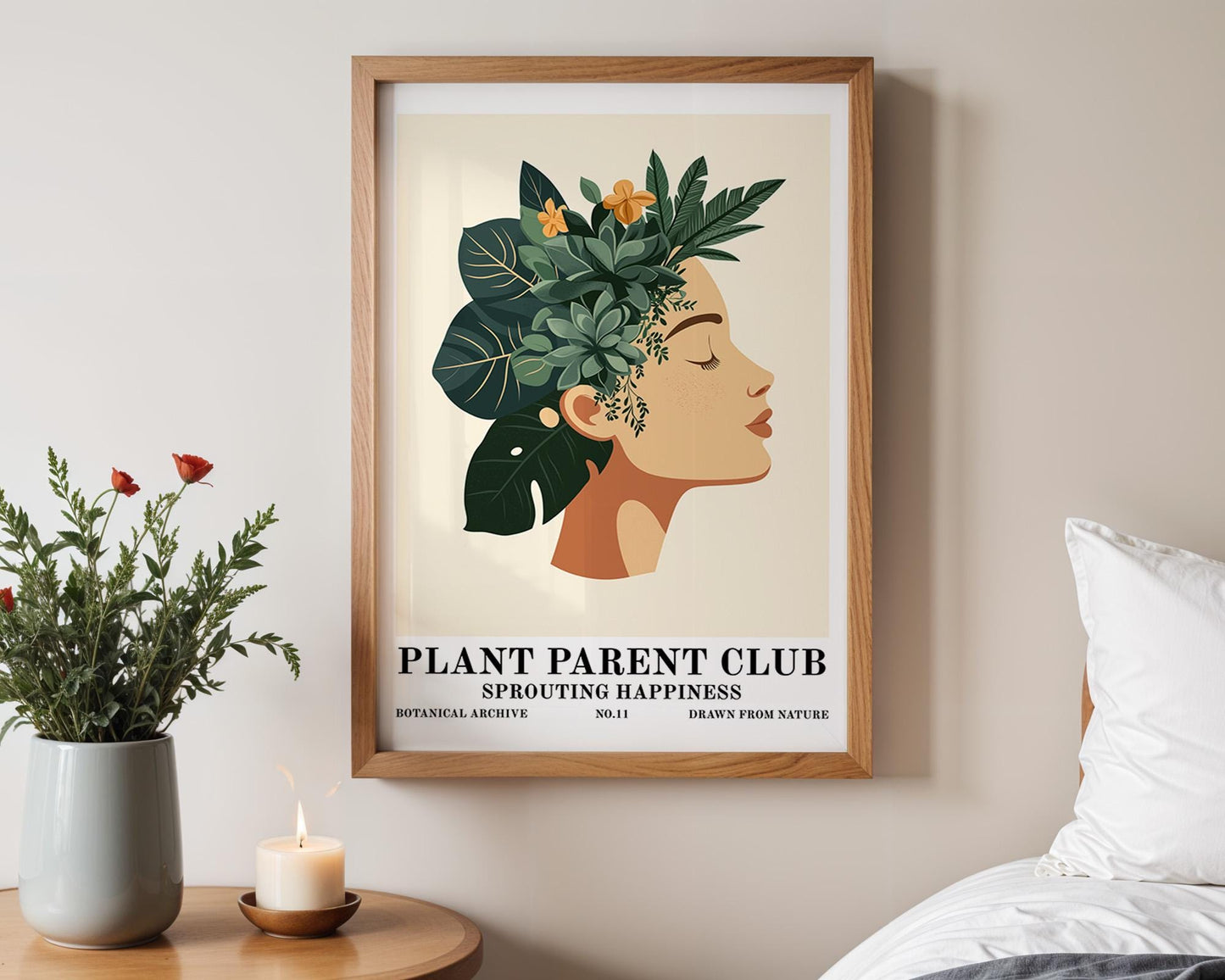 Flower Wall Decor | Botanical House Plant Poster