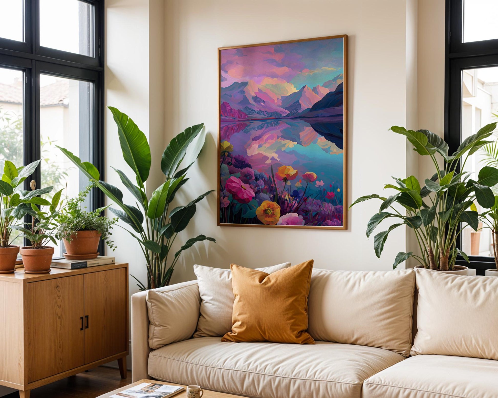 Dopamine Decor | Abstract Boho Retro Sunset Decor