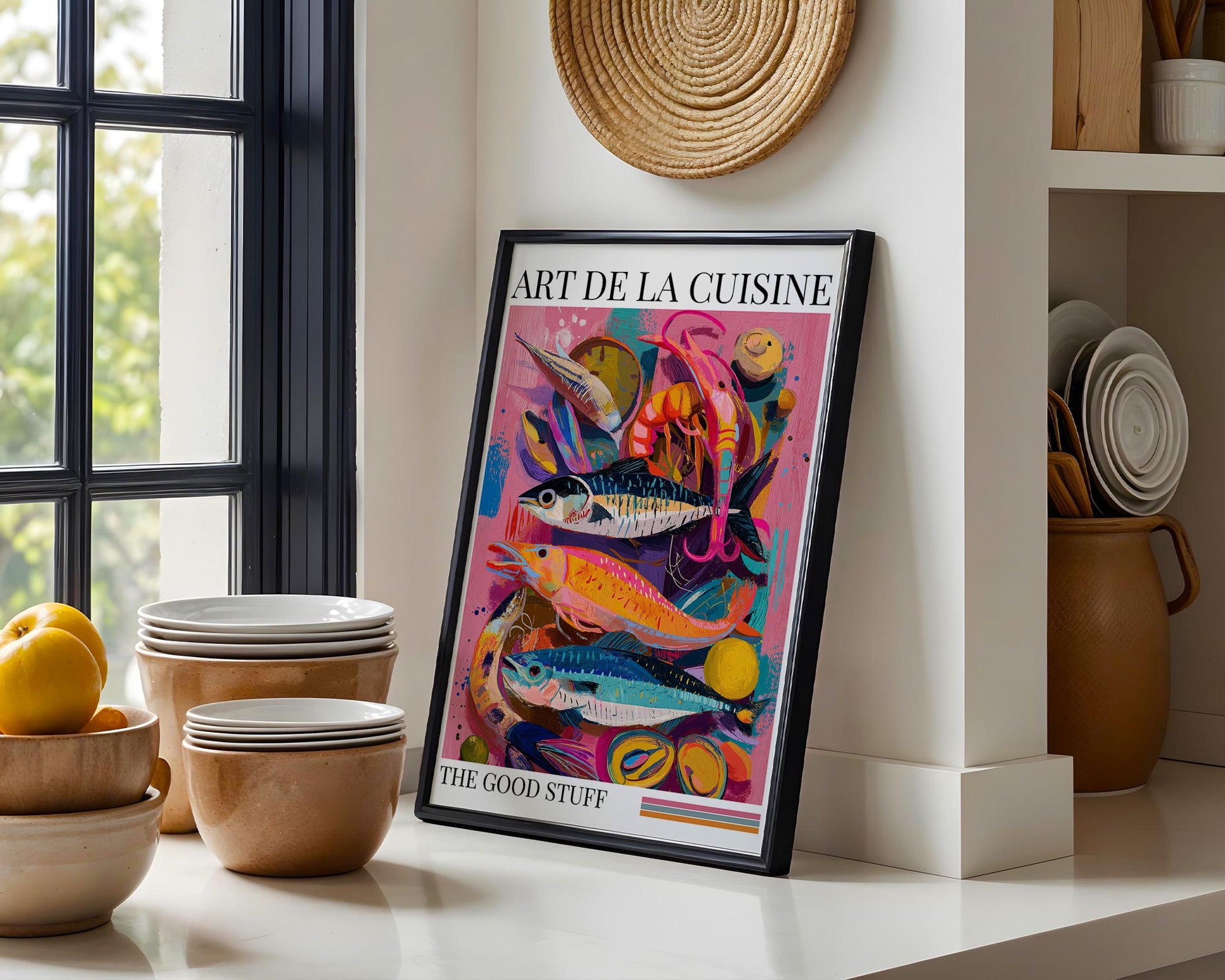 Kitchen Wall Art | Colorful Fish Print