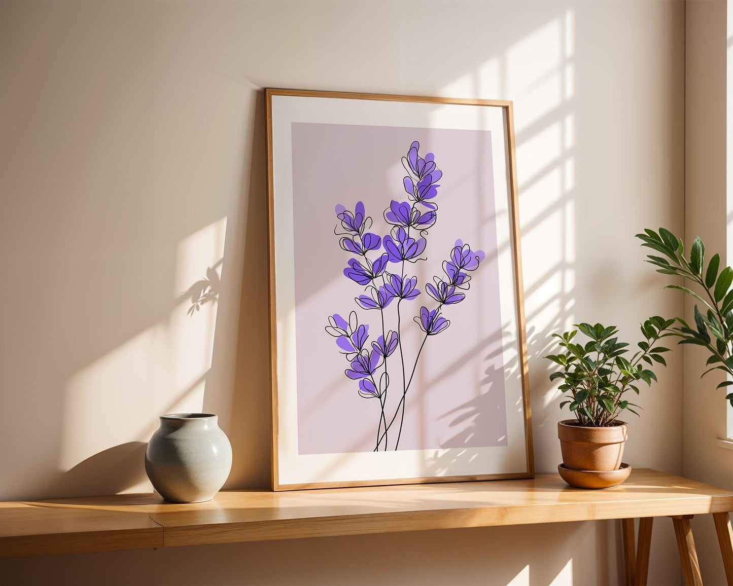 Flower Wall Decor | Lavender Floral Poster