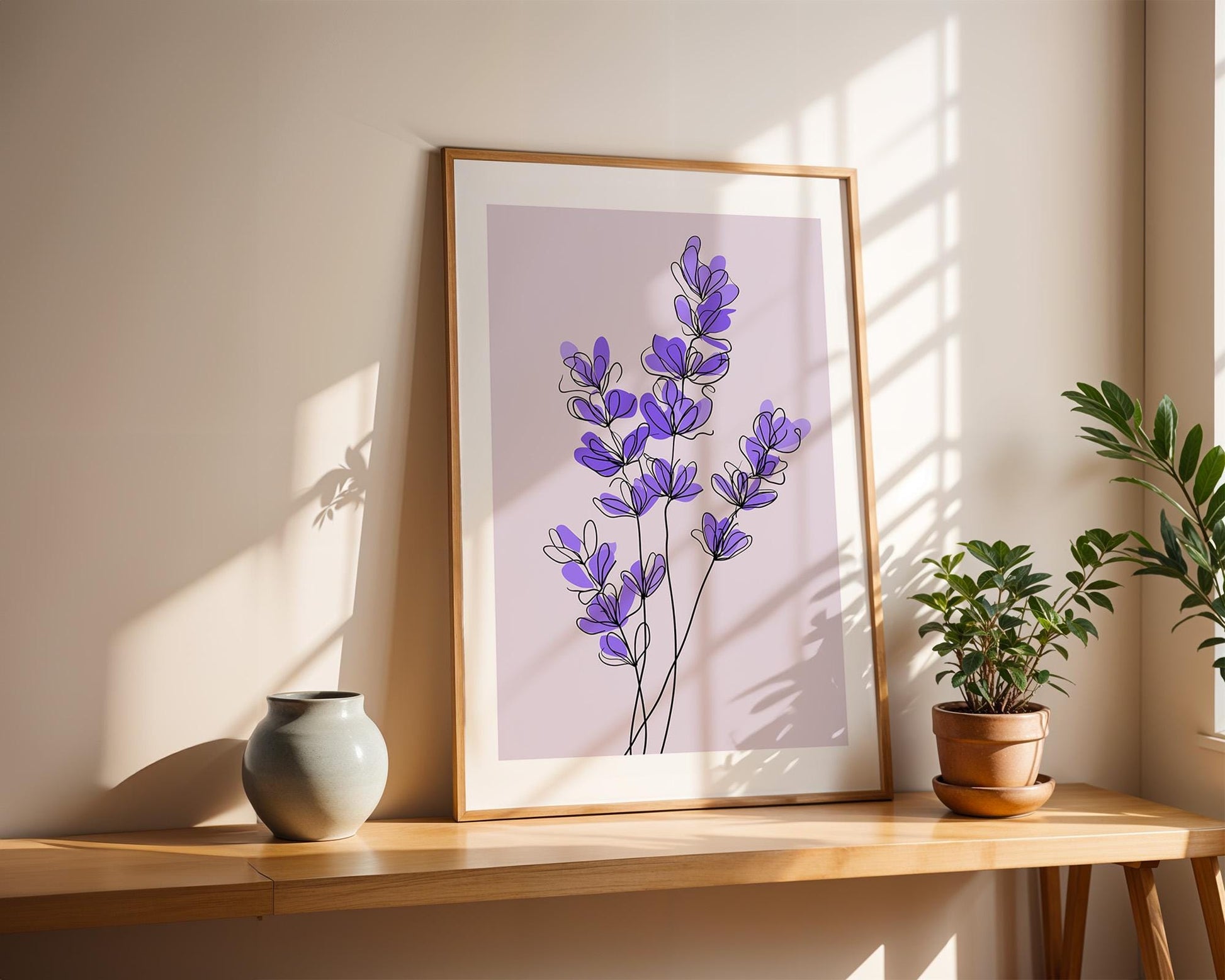 Flower Wall Decor | Lavender Floral Poster