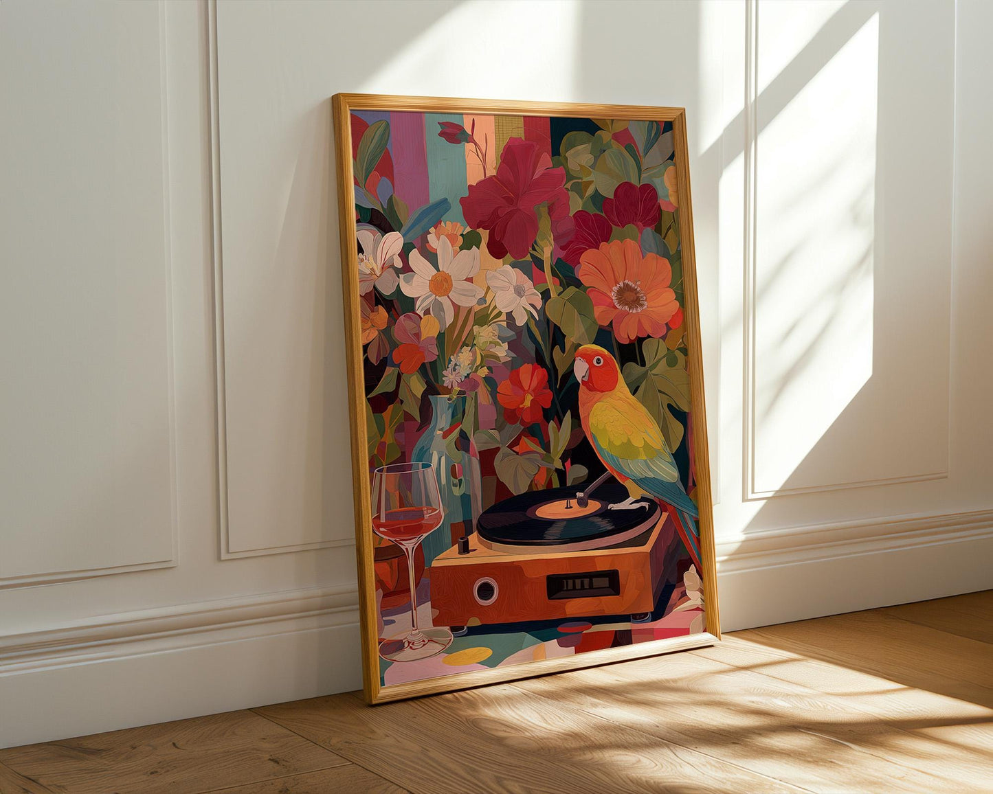 Dopamine Decor | Colourful Parrot Wall Art