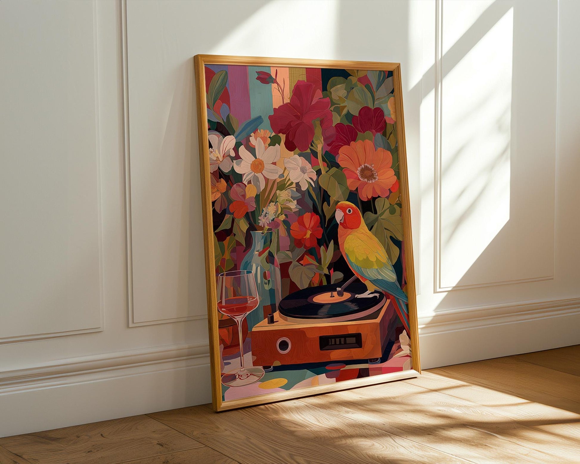 Dopamine Decor | Colourful Parrot Wall Art