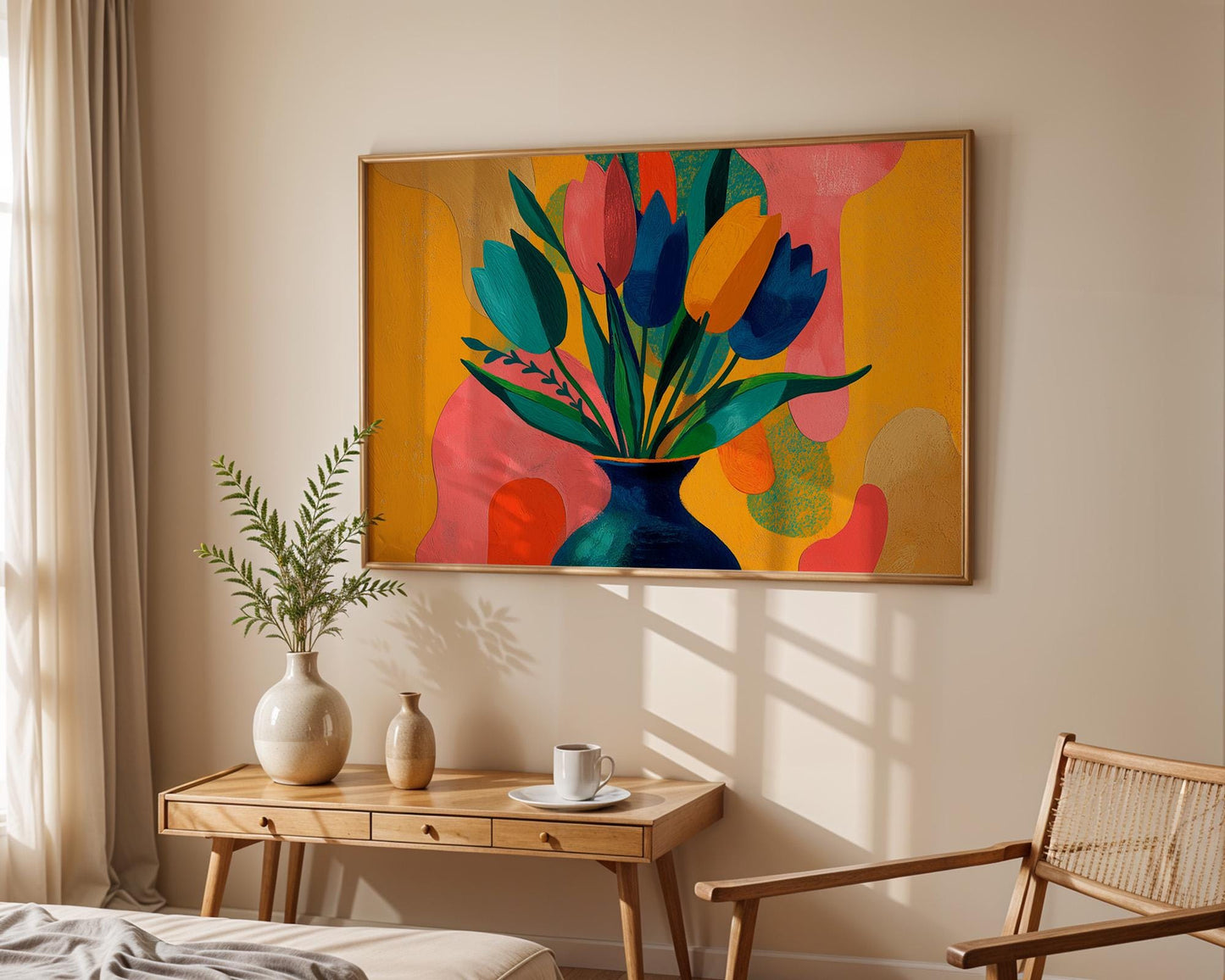 Kitchen Wall Art | Colorful Maximalist Flower