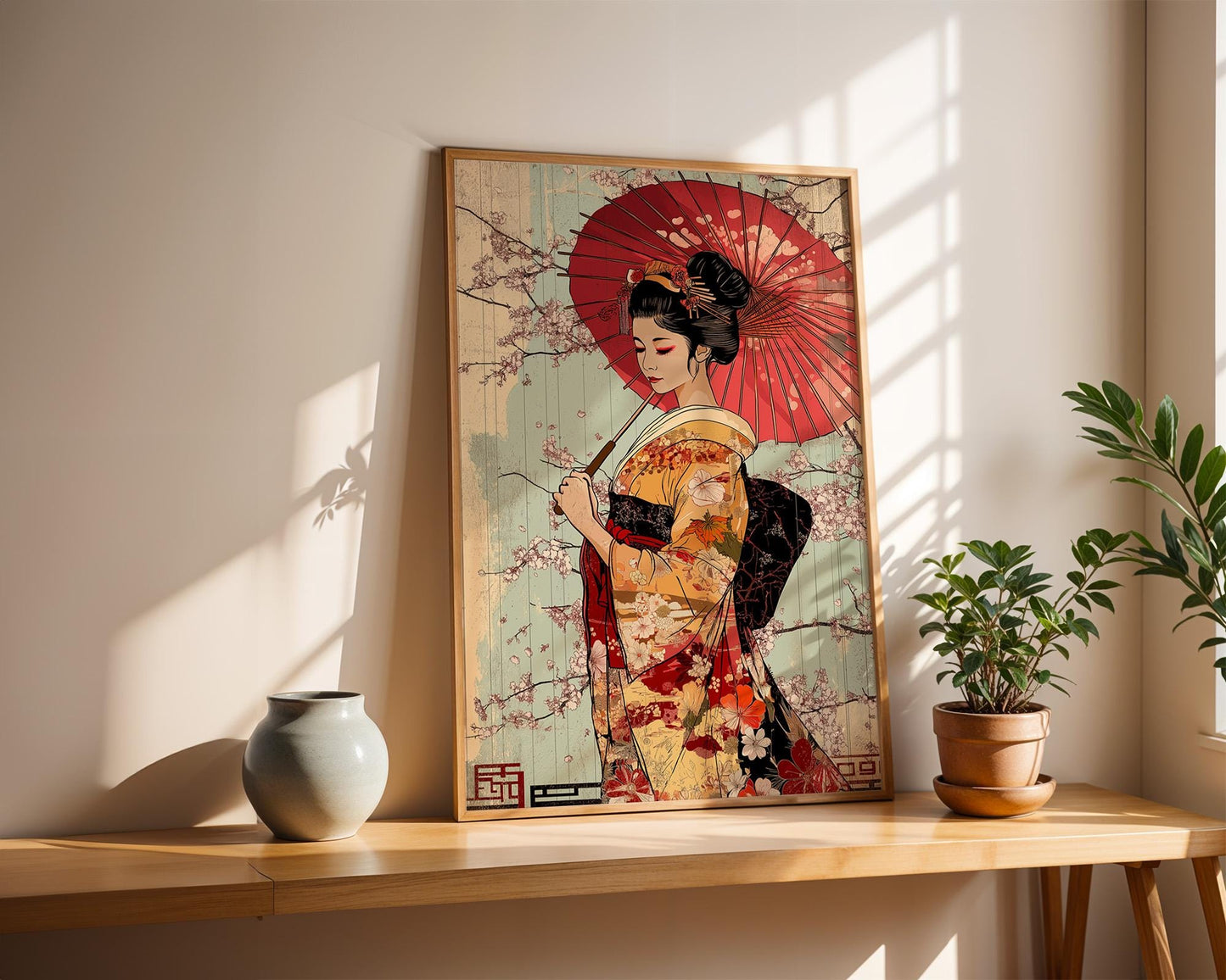 Japanese Wall Art | Vintage Kimono Art Print