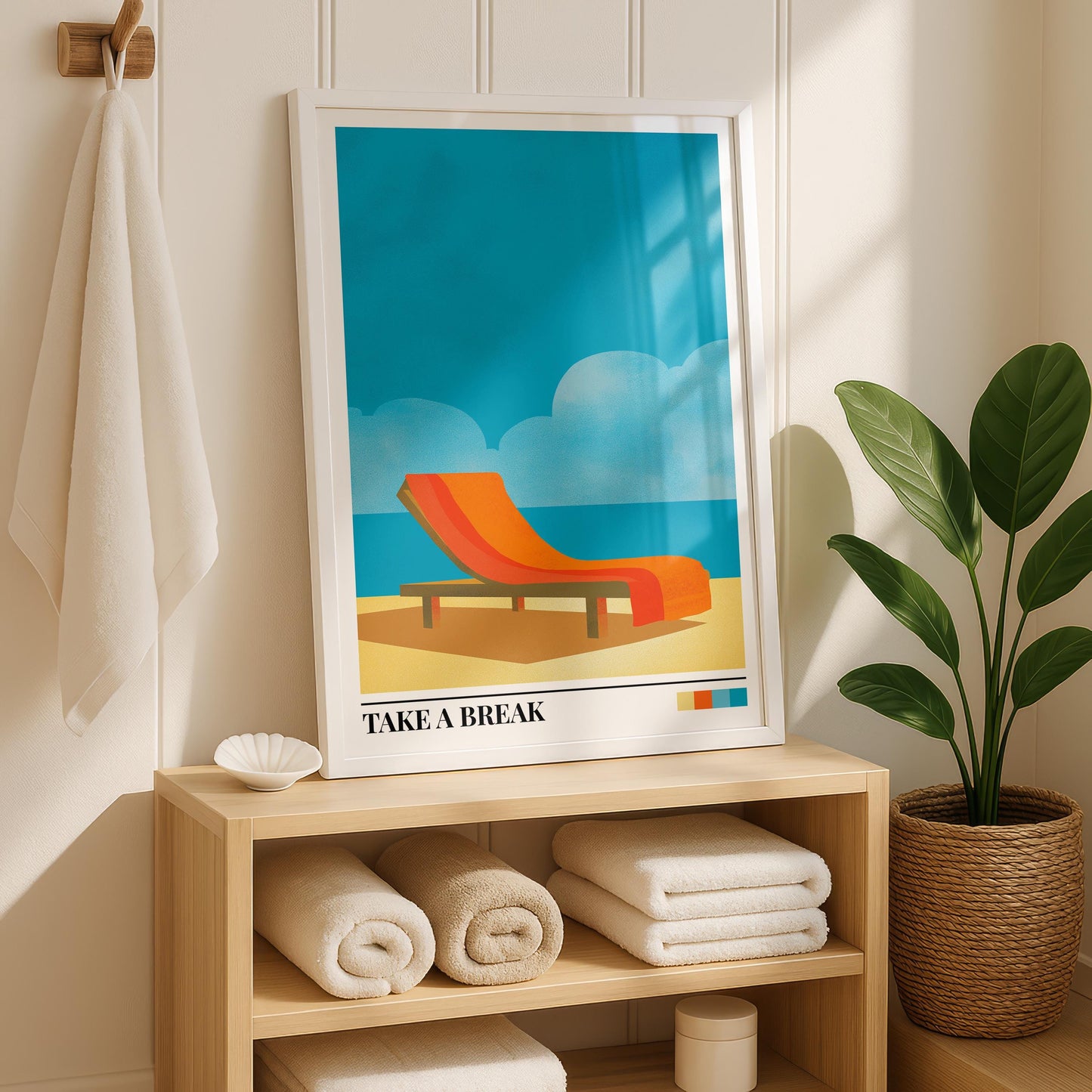 Bathroom Wall Art | Maximalist Coastal Home Decor