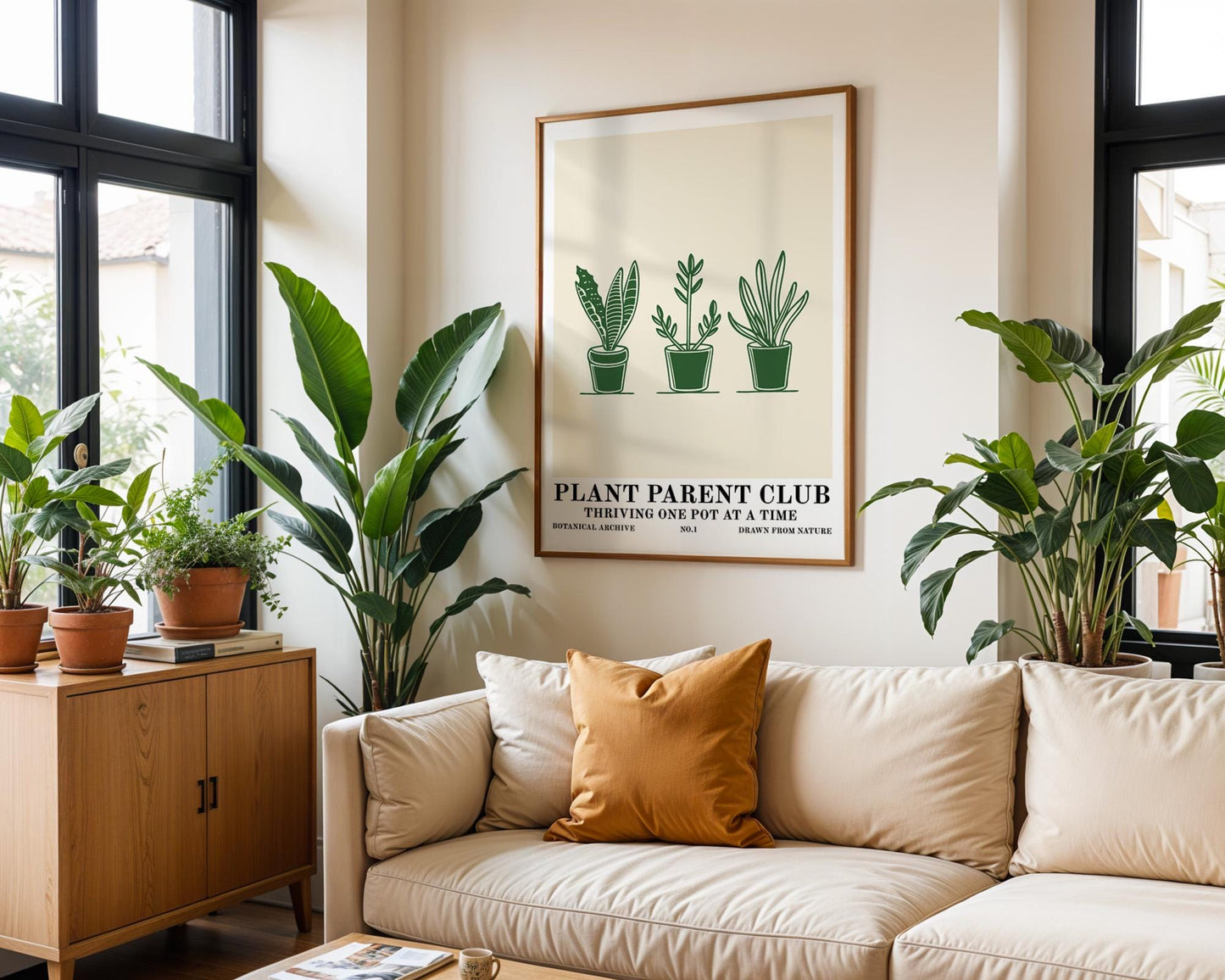 Flower Wall Decor | Decorative Boho Houseplant Wall Art Print