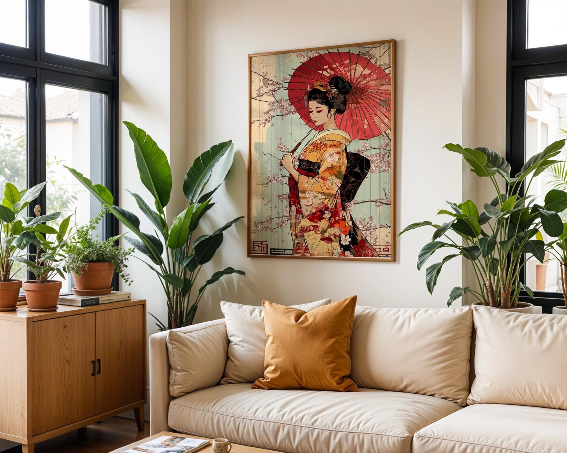 Japanese Wall Art | Vintage Kimono Art Print