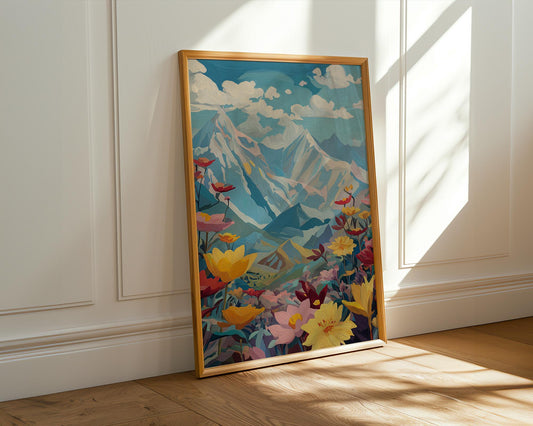 Maximalist Floral Wall Art | Abstract Floral Print