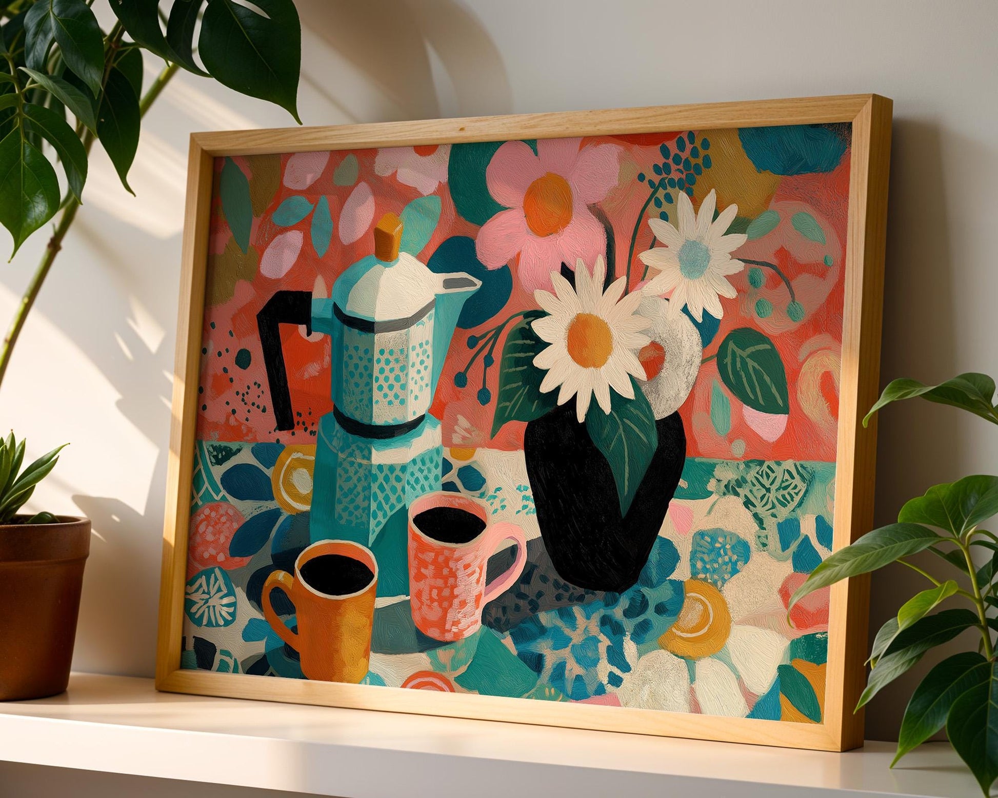 Kitchen Wall Art | Abstract Floral Kitchen Wall Art