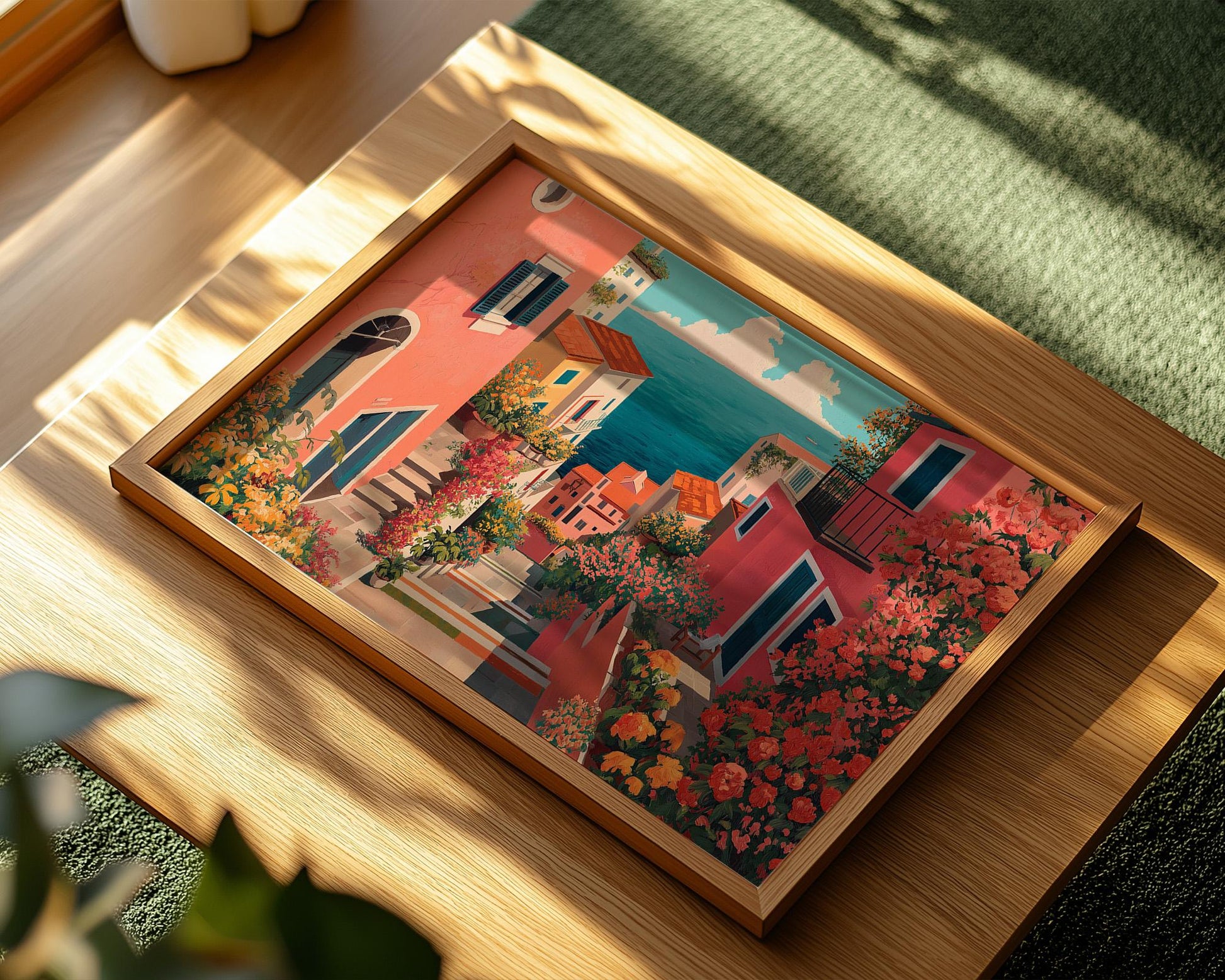 Dopamine Decor | Pink Mediterranean Flower Abstract Print