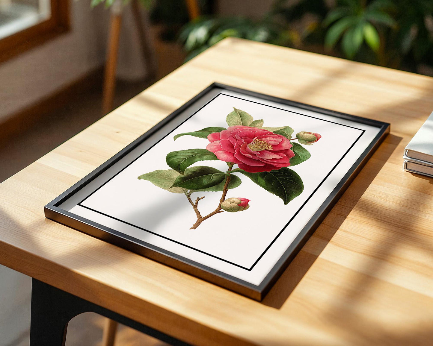 Flower Wall Decor | Pink Camellia Floral Poster