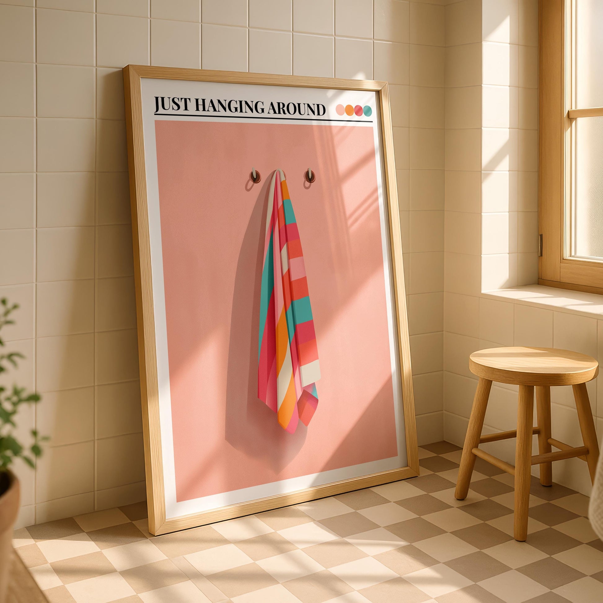 Bathroom Wall Art | Beach Towel Bathroom Art