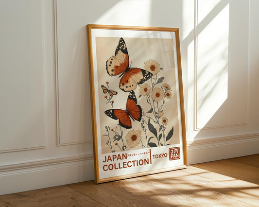 Japanese Wall Art | Japanese Butterfly Wall Art