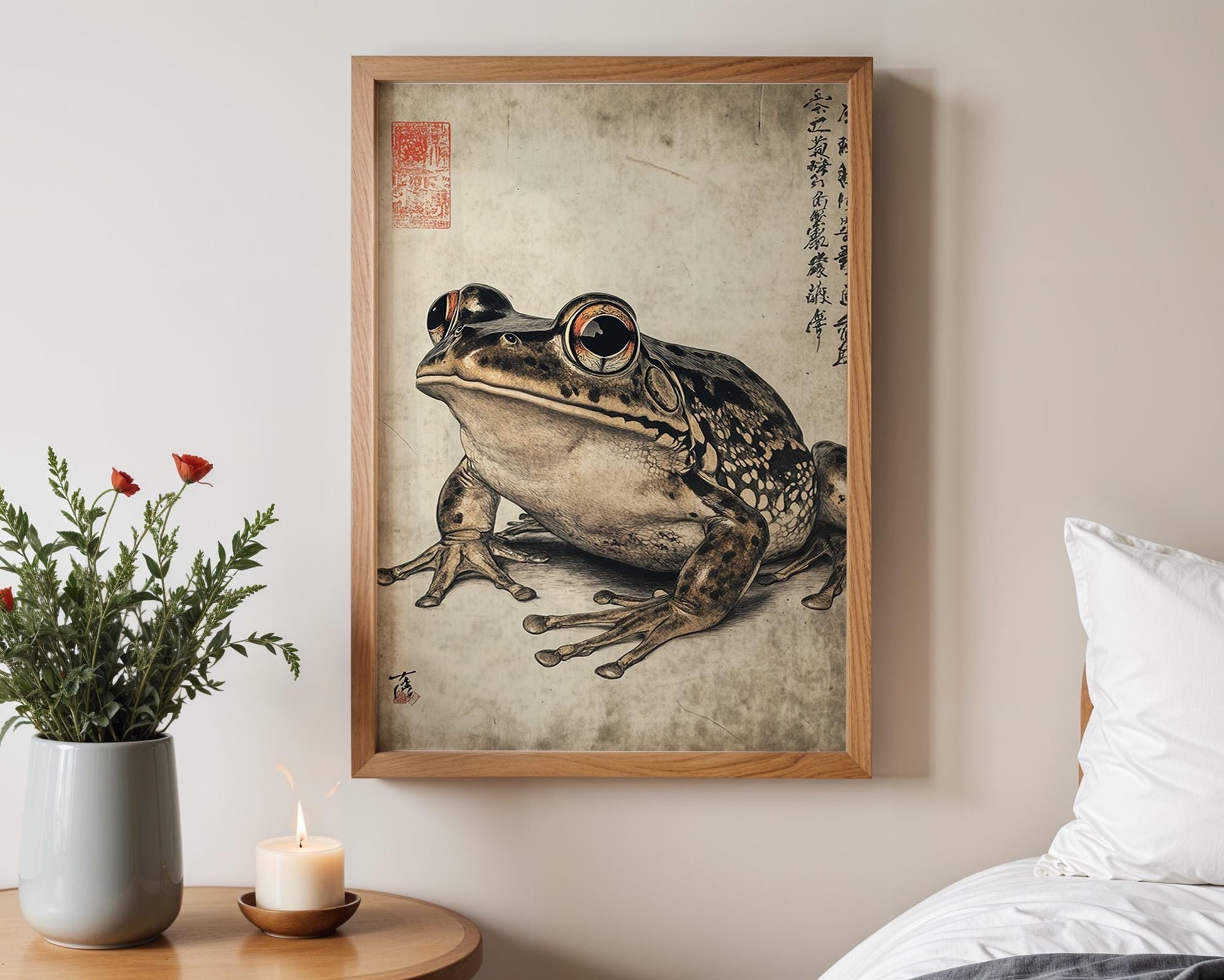Japanese Wall Art | Japanese Frog Art Print