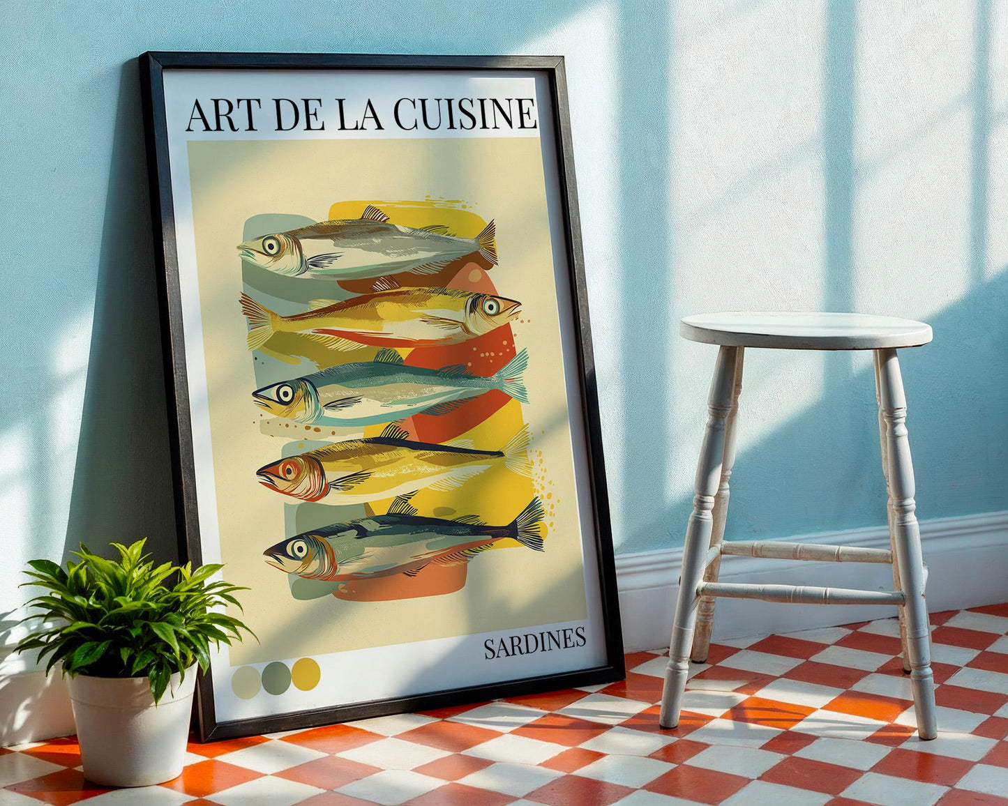 Kitchen Wall Art | Sardine Fish Print
