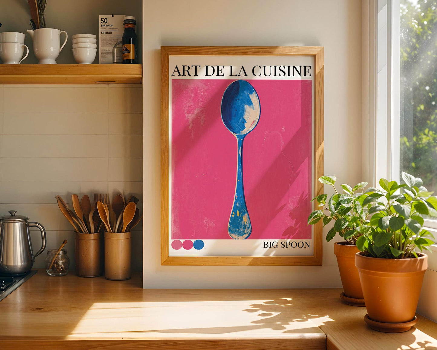 Kitchen Wall Art | Big Pink Spoon Poster