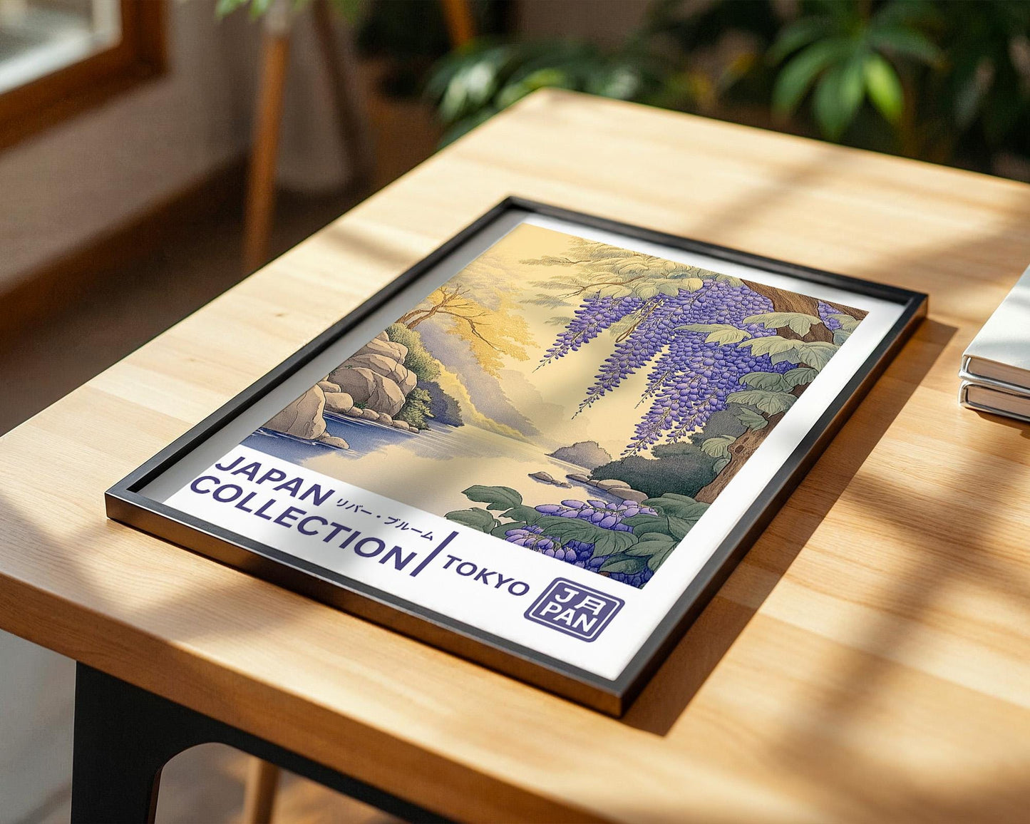 Japanese Wall Art | Wisteria Waterfall Print