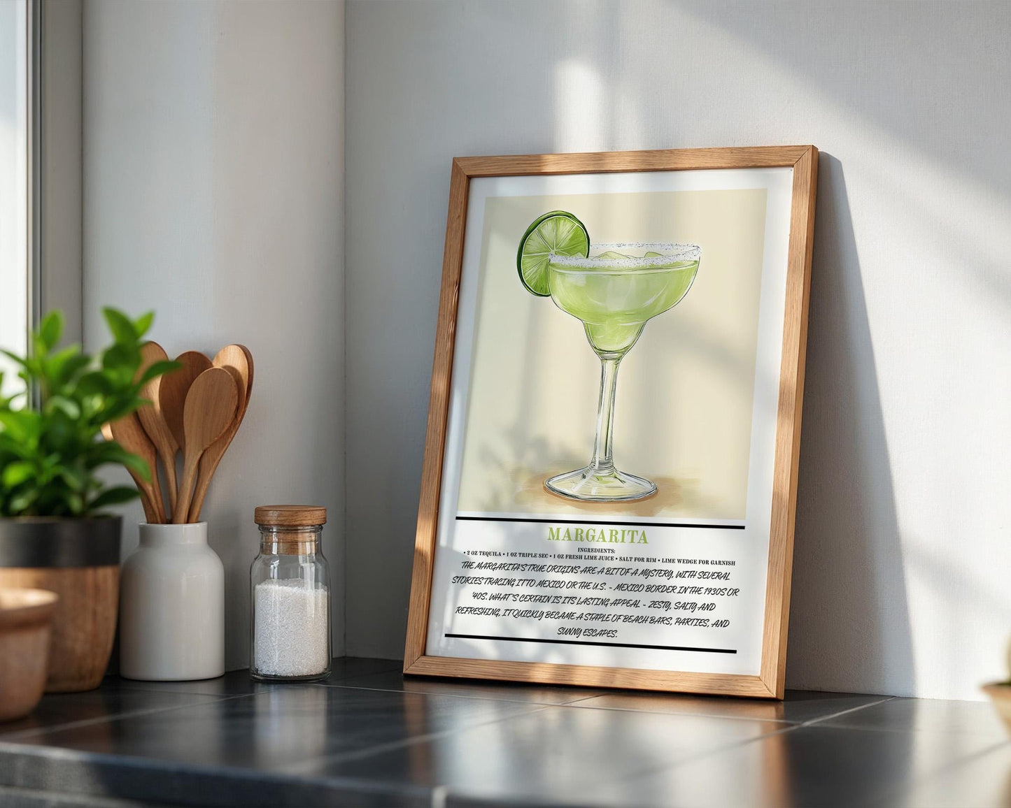 Kitchen Wall Art | Margarita Cocktail Art