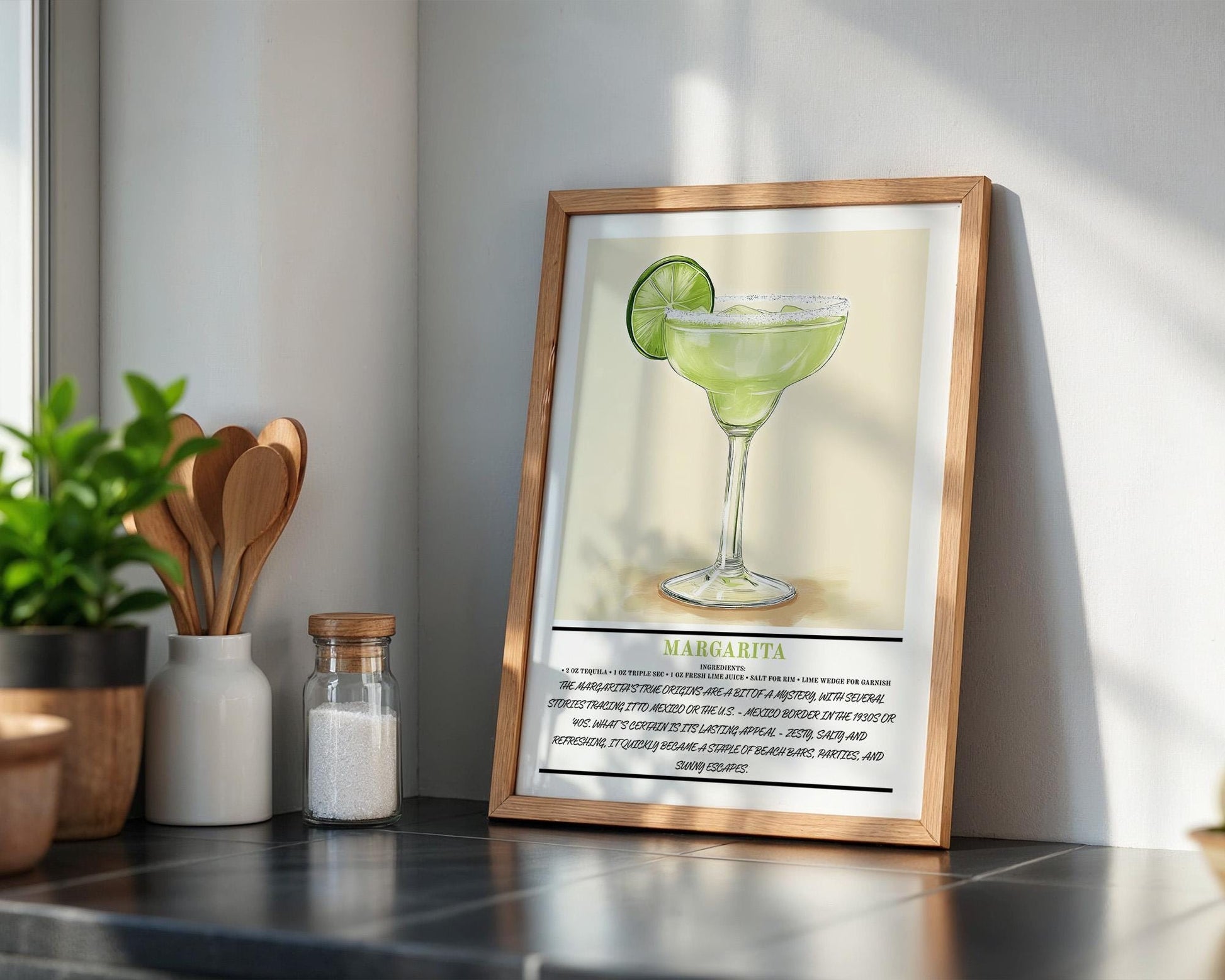Kitchen Wall Art | Margarita Cocktail Art