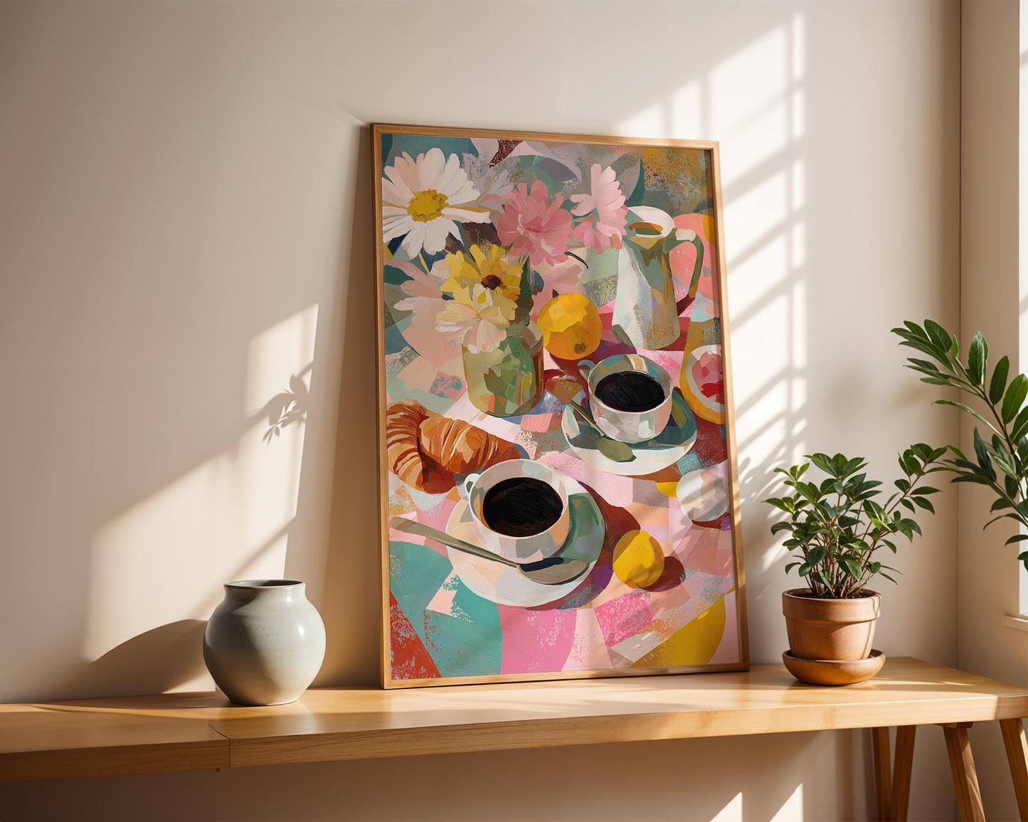 Kitchen Wall Art | Colourful Abstract Floral Print