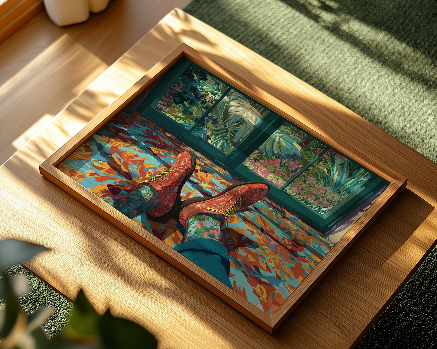 Dopamine Decor | Colourful Floral Garden Artwork