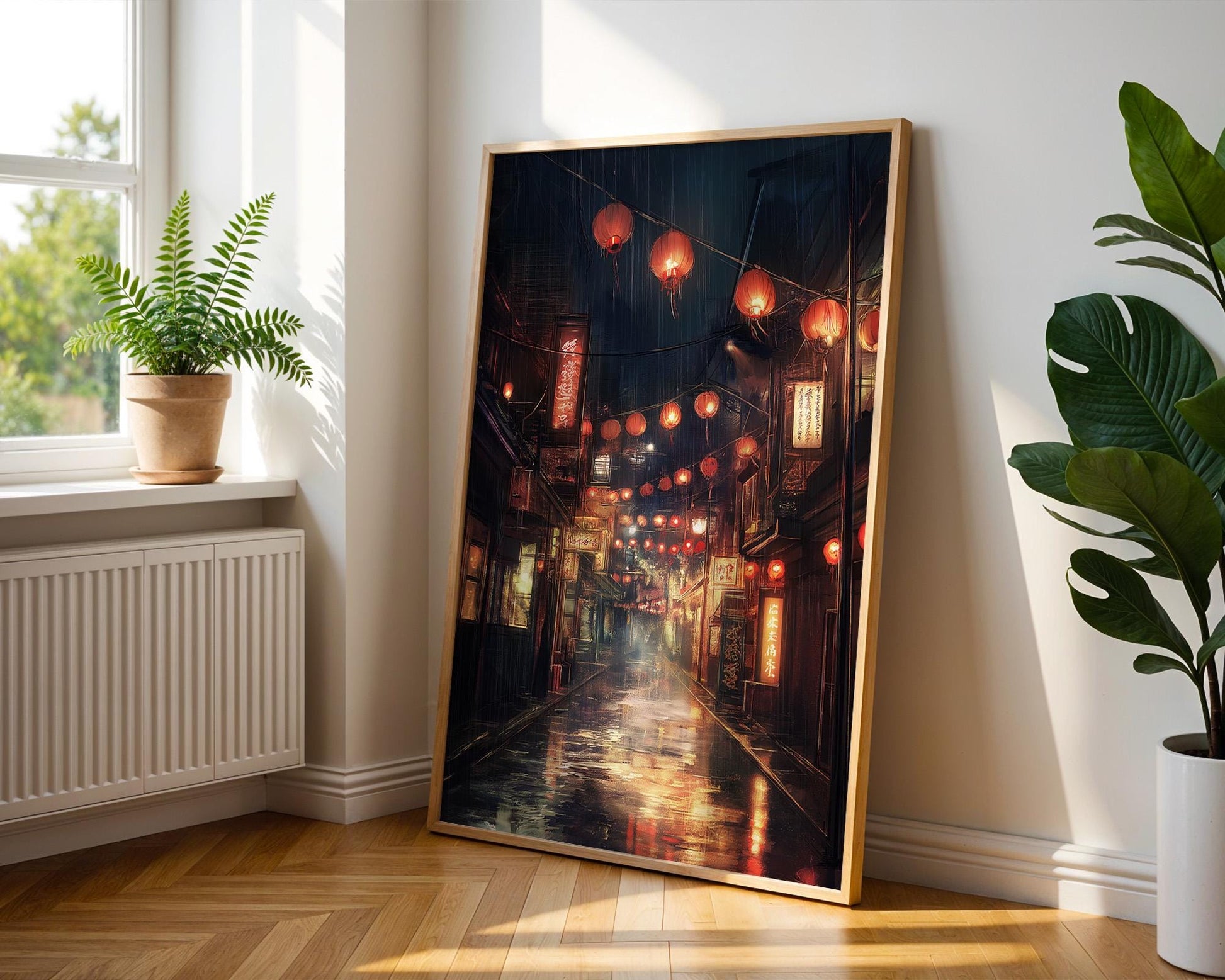 Japanese Wall Art | Retro Anime Cityscape Art Print