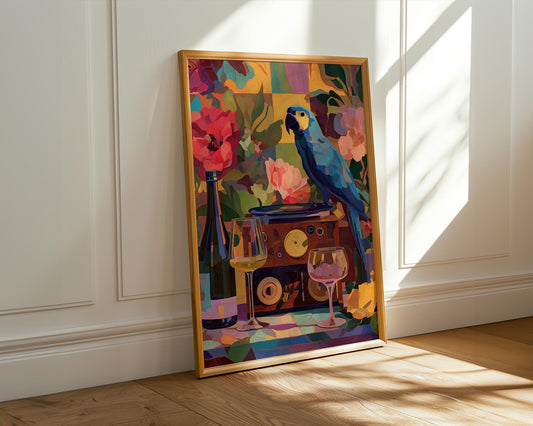 Dopamine Decor | Colourful Parrot Wall Art