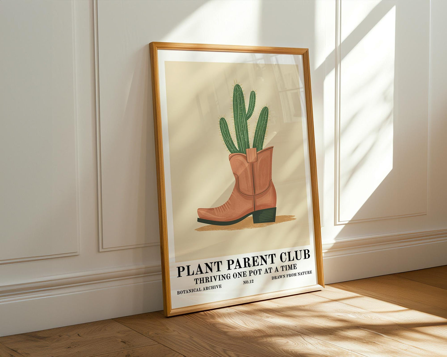 Flower Wall Decor | Cactus Cowboy Boot Wall Art
