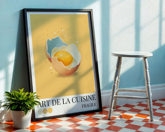 Kitchen Wall Art | Cracked Egg Art Print